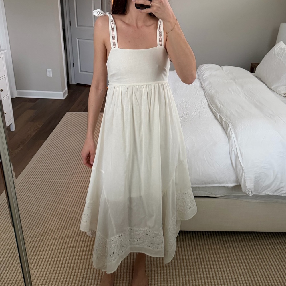Moon River Cream Midi Dress